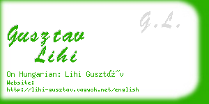 gusztav lihi business card